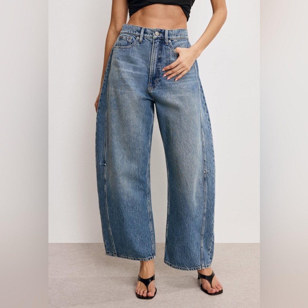 NWT Good American Extreme Barrel Jean Relaxed Fit Size 00/24